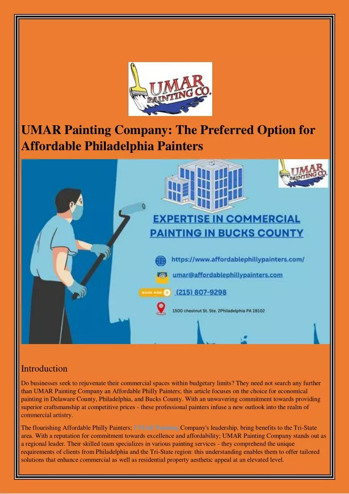 umar painting company the preferred option