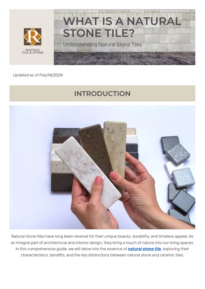 what is a natural stone tile