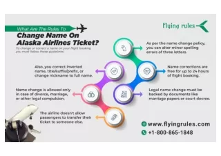 What Are The Rules To Change Name On Alaska Airlines Ticket