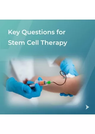 Key Question For Stem Cell Therapy