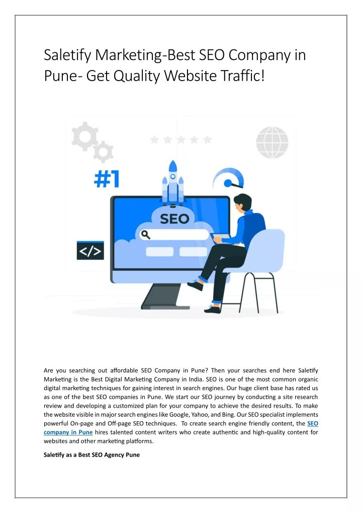 saletify marketing best seo company in pune