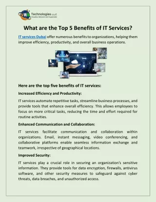 what are the top 5 benefits of it services