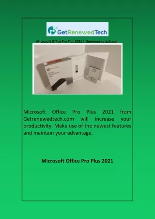Microsoft Office Pro Plus 2021 Getrenewedtech com