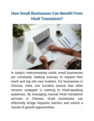 Benefits of Hindi Translation for Small Businesses