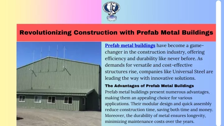 revolutionizing construction with prefab metal