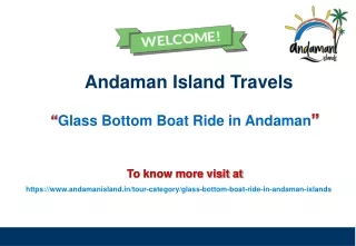 Glass Bottom Boat Ride in Andaman