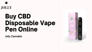Buy CBD Disposable Vape Pen Online At Jolly Cannabis