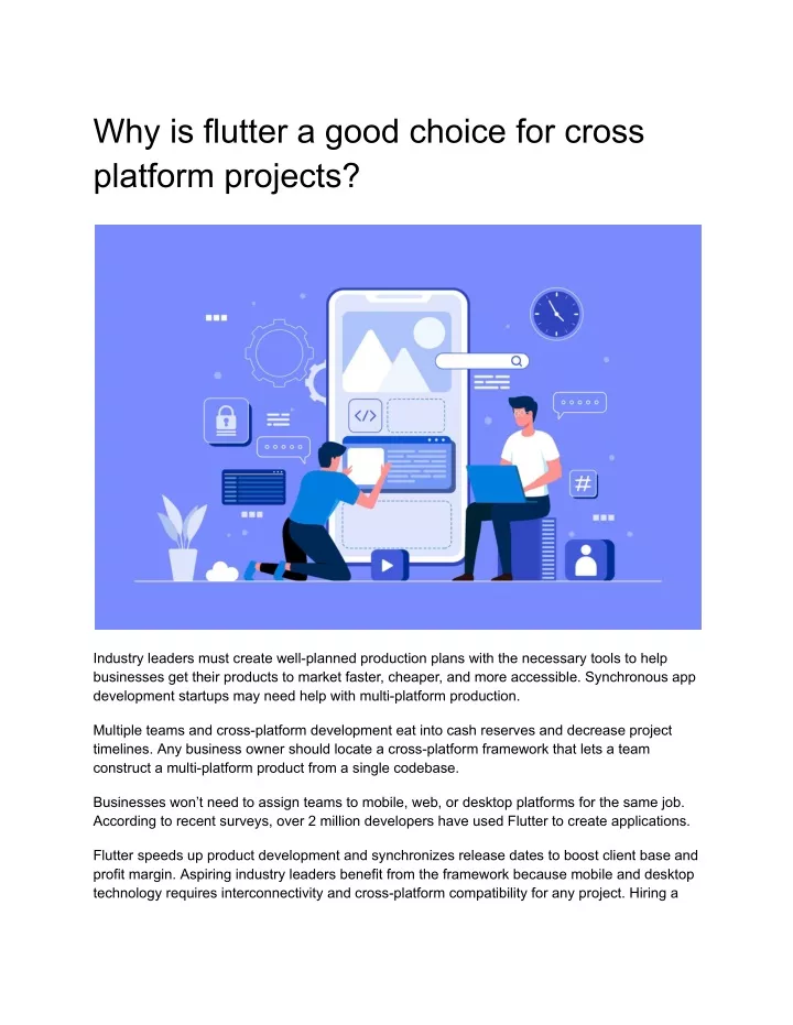 why is flutter a good choice for cross platform