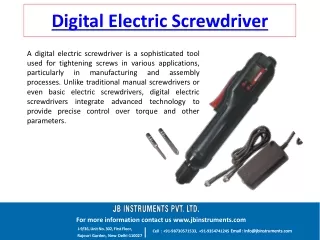 Digital Electric Screwdriver