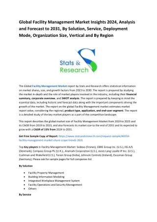 global facility management market insights 2024