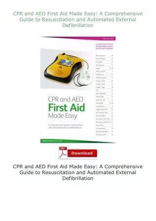 ❤️get (⚡️pdf⚡️) download CPR and AED First Aid Made Easy: A Comprehensive Guide to Resuscitation and Automated