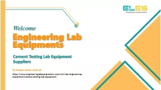 Cement Testing Lab Equipment Suppliers