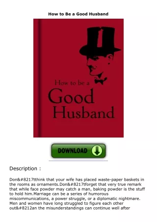 How-to-Be-a-Good-Husband
