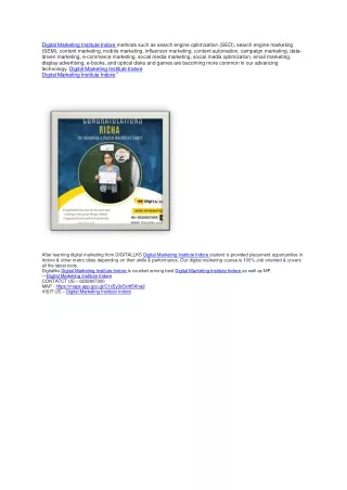 digital marketing institute indore methods such