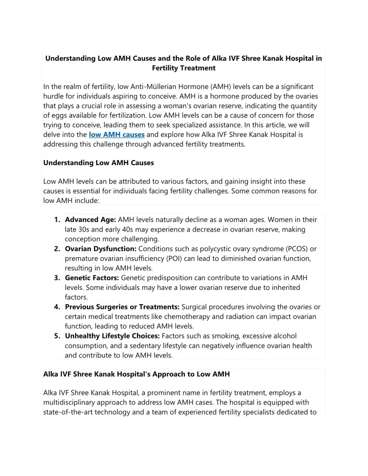 understanding low amh causes and the role of alka