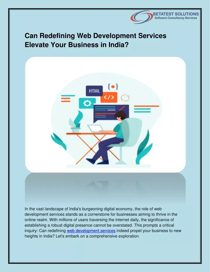 can redefining web development services elevate