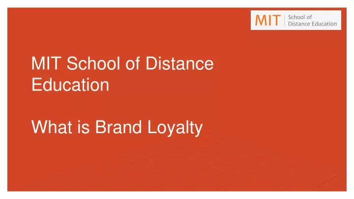 mit school of distance education