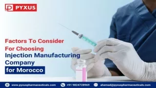 Factors To Consider For Choosing Premium Injection Manufacturing Company For Morocco
