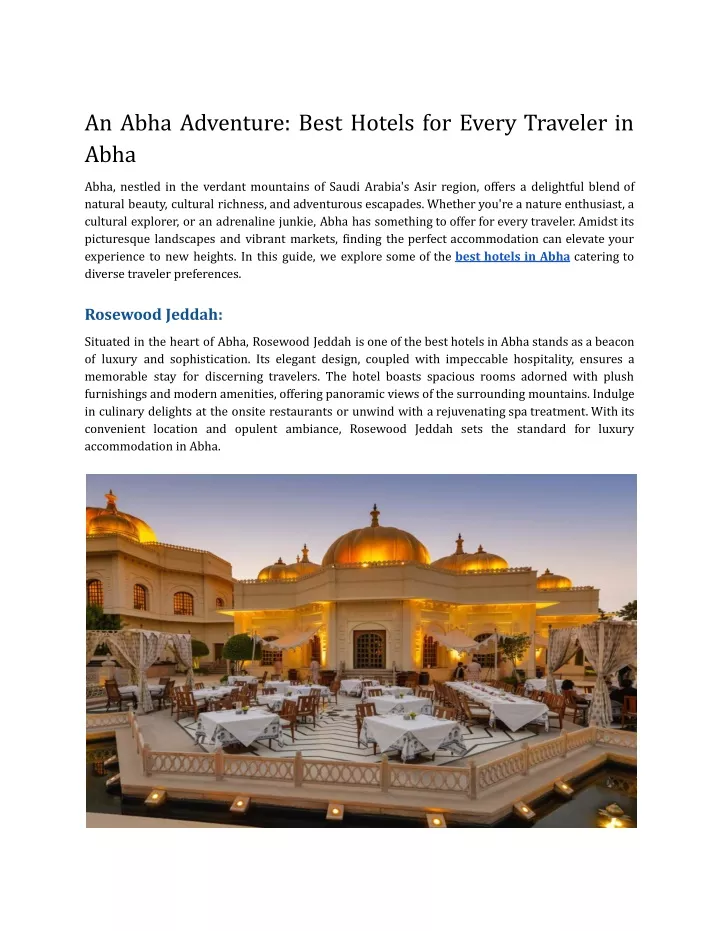 an abha adventure best hotels for every traveler