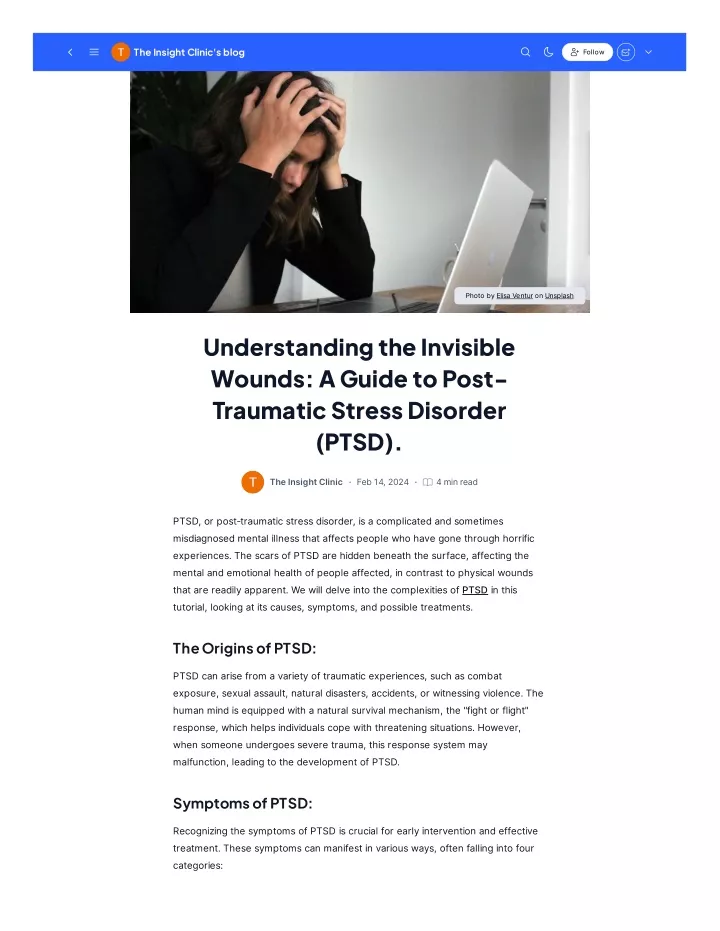 PPT - Understanding The Invisible Wounds: A Guide To Post-Traumatic ...