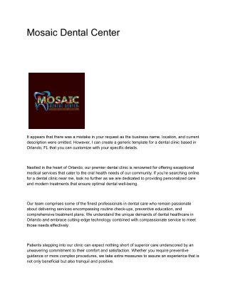 Mosaic Dental Center