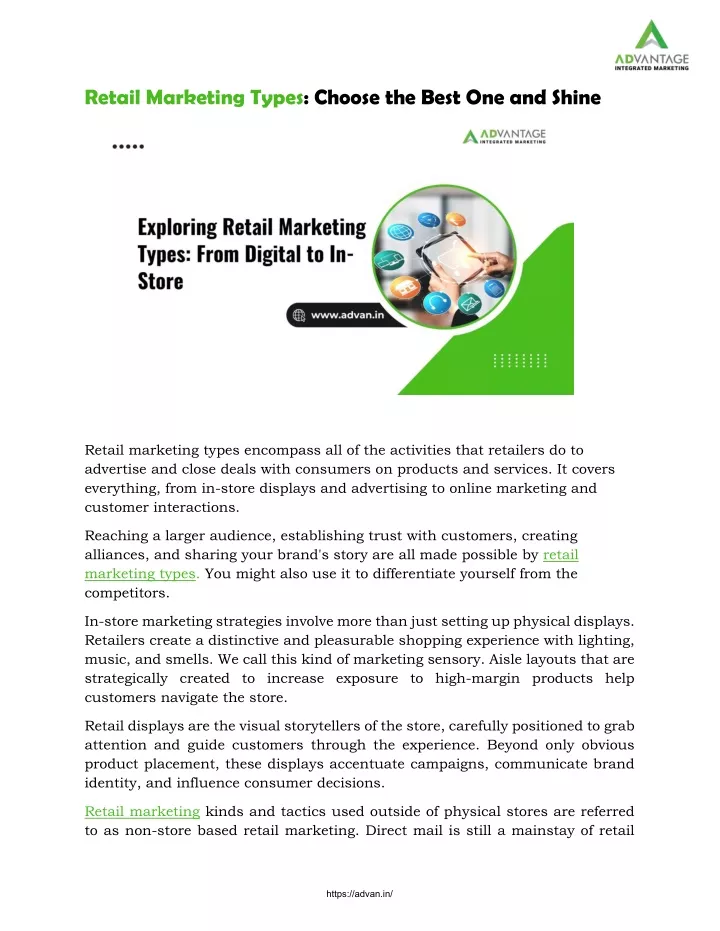 retail marketing types choose the best