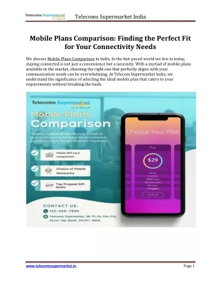 telecoms supermarket india