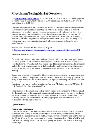 mycoplasma testing market overview