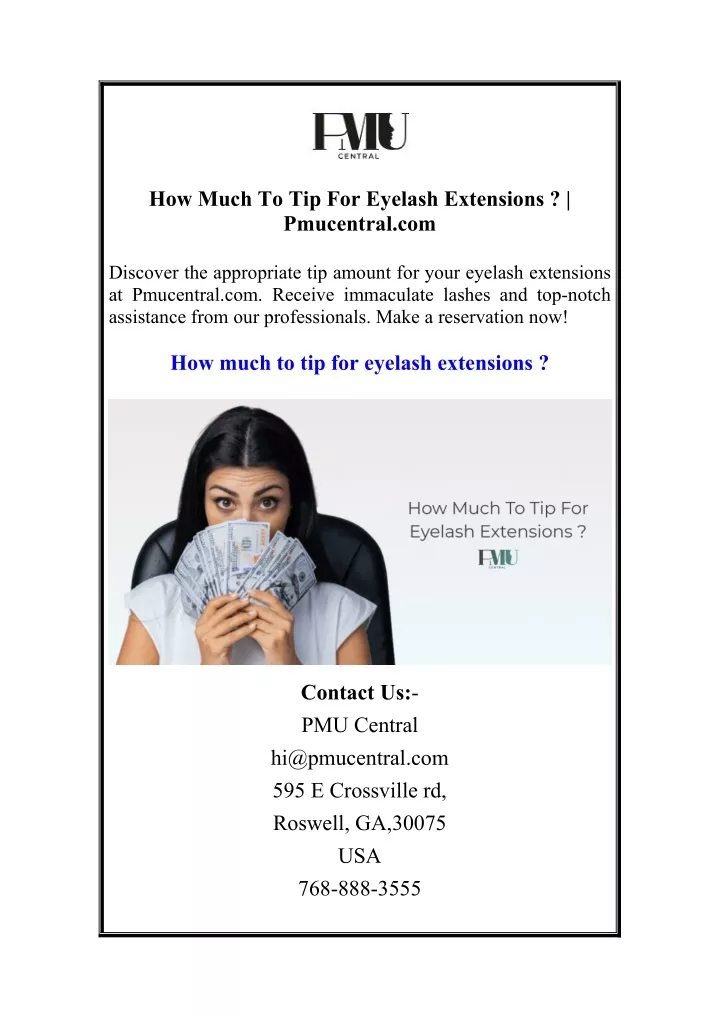 how much to tip for eyelash extensions pmucentral