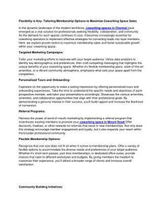 flexibility is key tailoring membership options