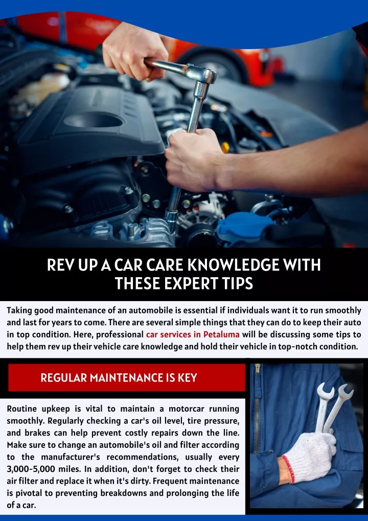 rev up a car care knowledge with these expert tips