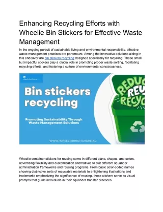 bin stickers recycling