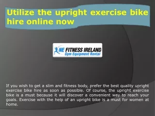 Upright exercise bike hire