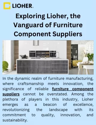 Premier Furniture Component Suppliers Redefining Quality and Style