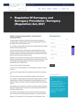 Regulation Of Surrogacy and Surrogacy Procedures Surrogacy (Regulation) Act, 2021