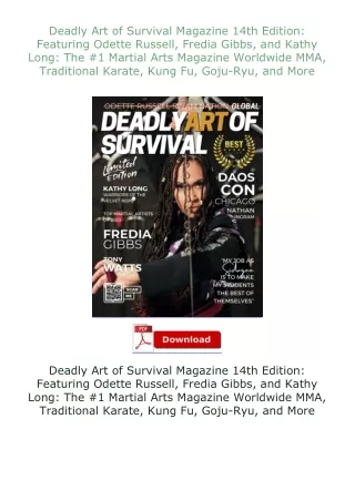 ❤PDF⚡ Deadly Art of Survival Magazine 14th Edition: Featuring Odette Russell, Fredia Gibbs, and Kathy Long: Th