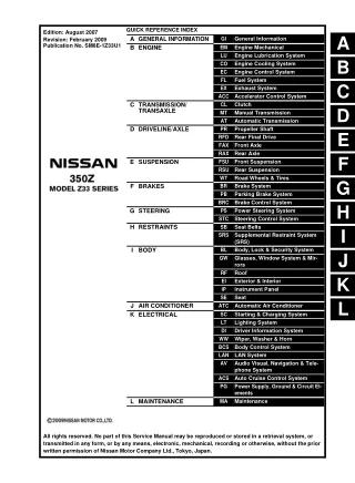 2008 Nissan 350Z Service Repair Manual