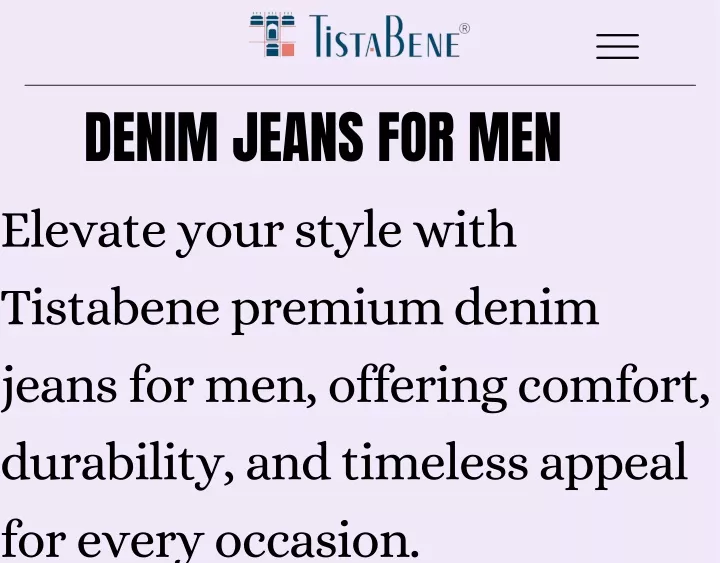 denim jeans for men elevate your style with