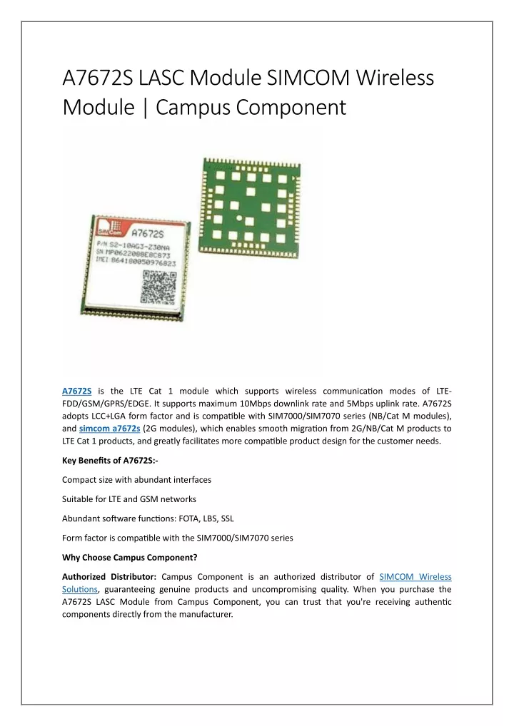 a7672s lasc module simcom wireless module campus