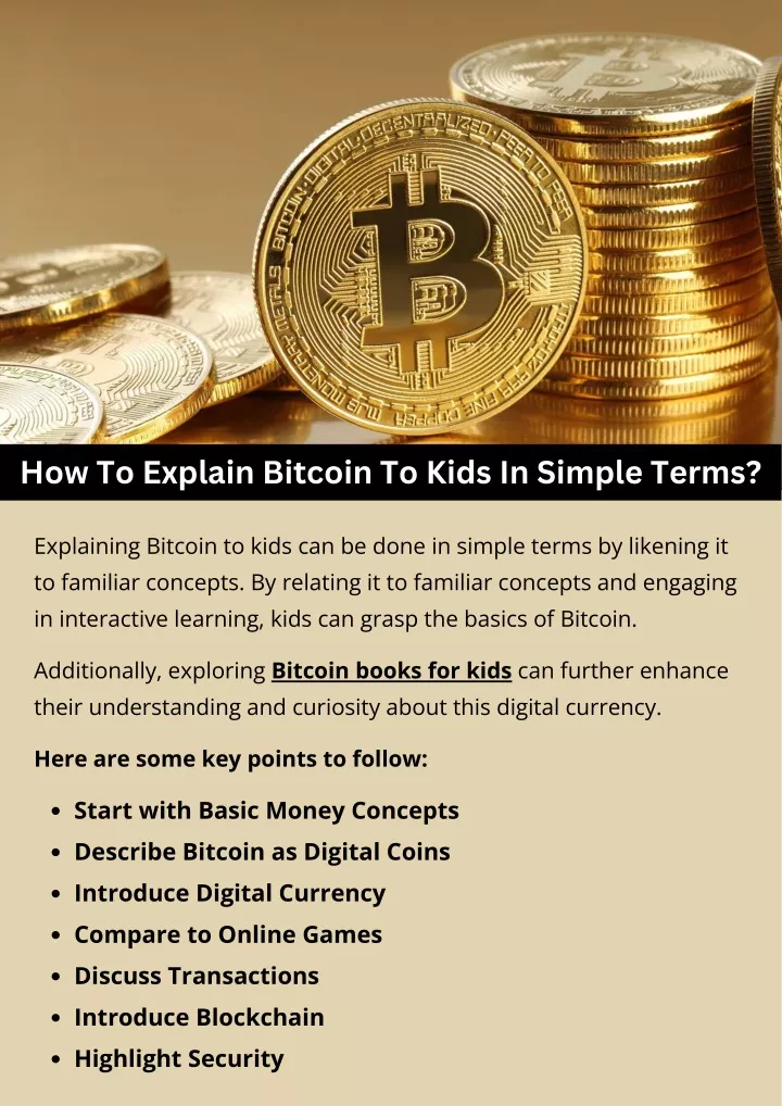 how to explain bitcoin to kids in simple terms
