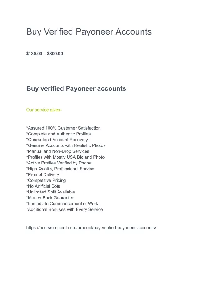 buy verified payoneer accounts