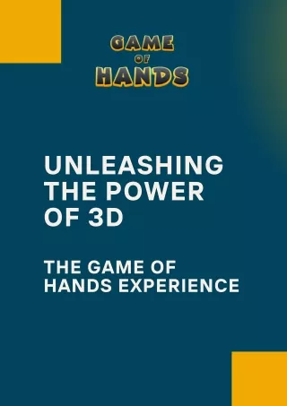 unleashing the power of 3d
