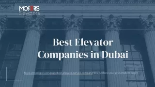 Best Elevator Companies in Dubai
