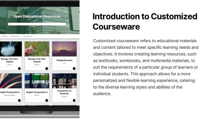 introduction to customized courseware