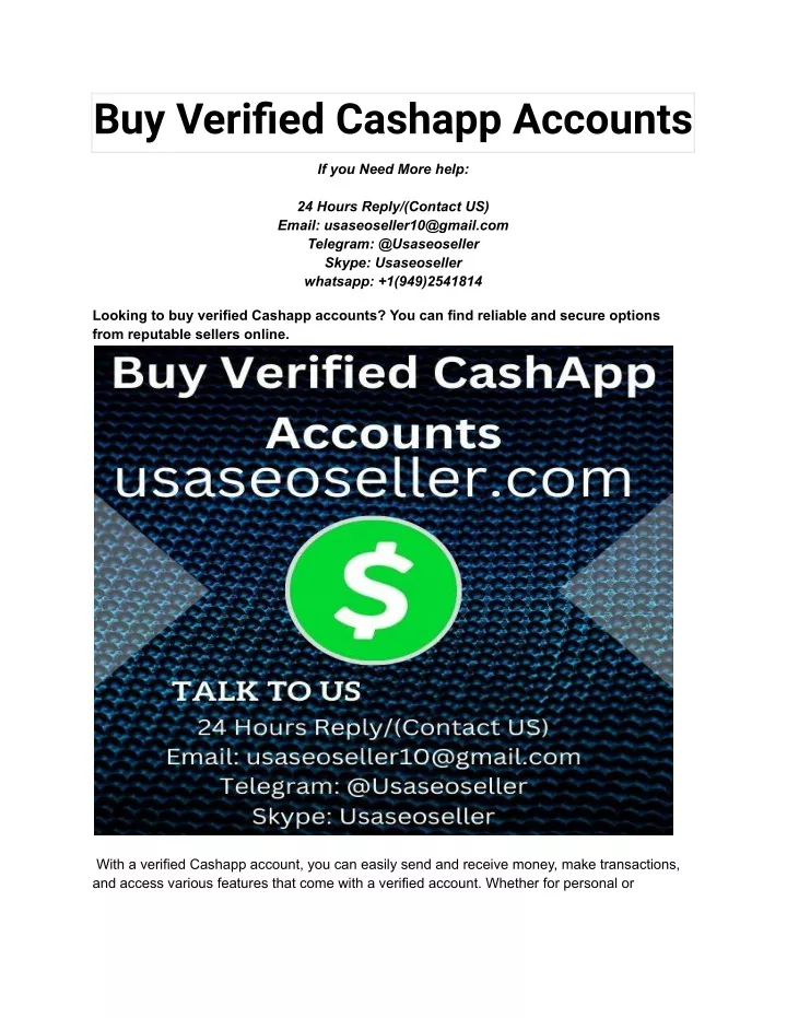 PPT Buy Verified Cashapp Accounts PowerPoint Presentation, free download ID12922377