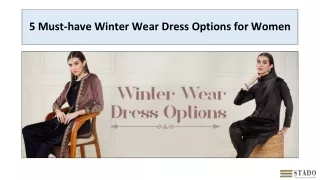 5 Must-have Winter Wear Dress Options for Women