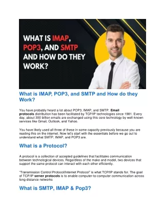 What are IMAP, POP3, and SMTP and How do they Work?