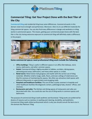 commercial tiling get your project done with