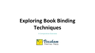 Exploring Book Binding Techniques