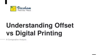 Understanding Offset vs Digital Printing